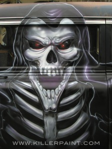Grim Reaper Mural Closeup