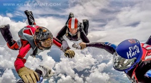 Skydiving Formation, Custom Helmet by Mike Lavallee, Killer Paint