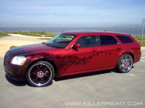 Black Cherry Magnum Driver's Side View- Killer Paint