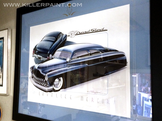 1951 Mercury concept art rendering by Steve Stanford for Mike Lavalllee of Killer Paint