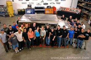 Overhaulin crew with Mike Lavallee and Chip Foose for CNN Hummer project 