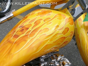 Tribal Flames on Motorcycle Tank